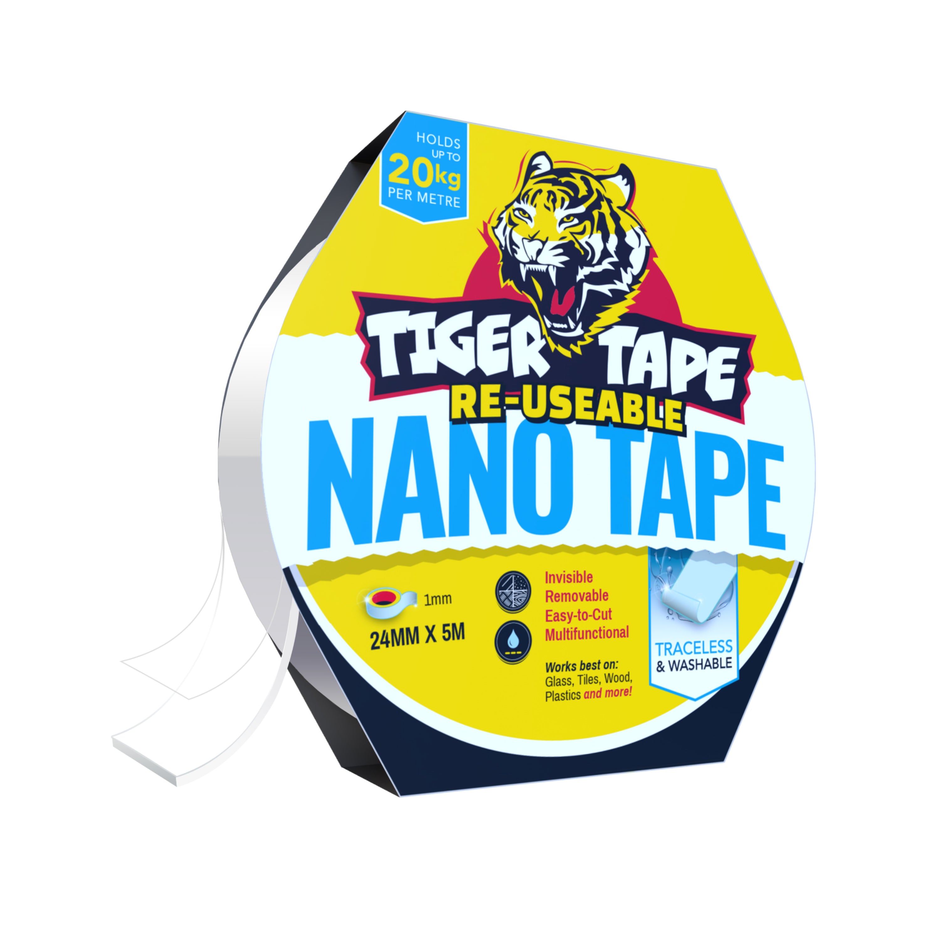 Tiger Tape® Reusable Double Sided Nano Tape